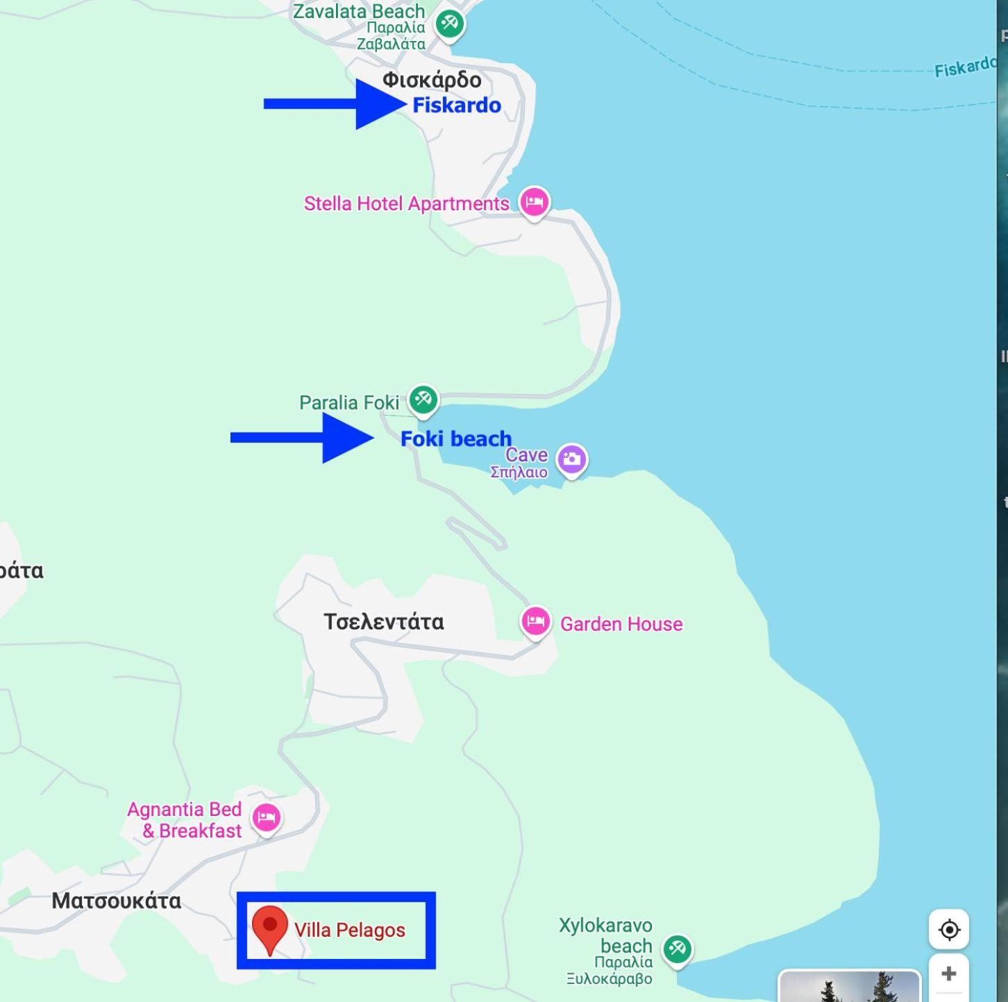 Villa Pelagos Tselendáta Екстериор снимка